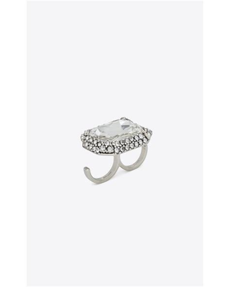 yves saint laurent ring with knuckle|Buy Saint Laurent Metal Knuckle Princess Ring for Womens.